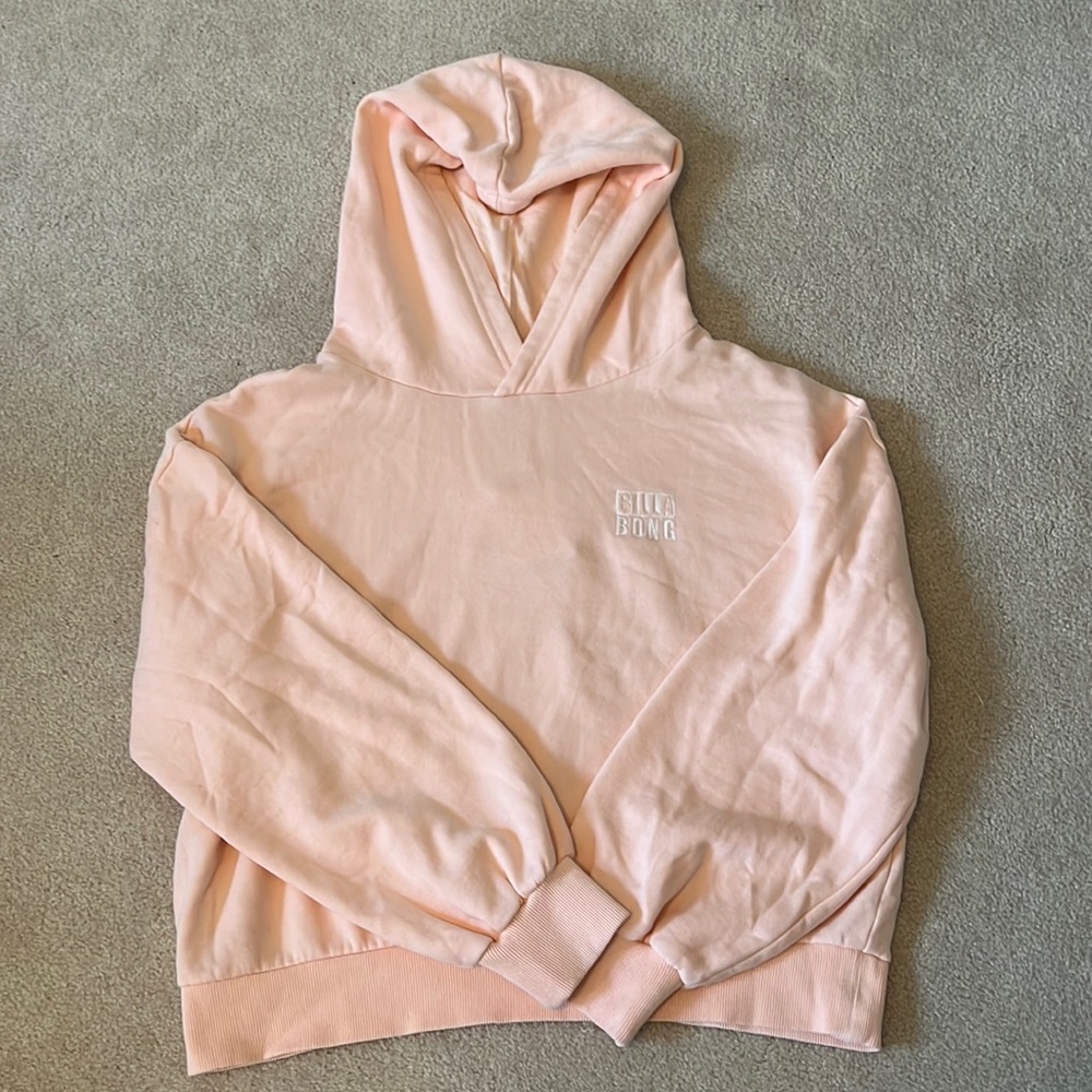 peach cropped sweatshirt